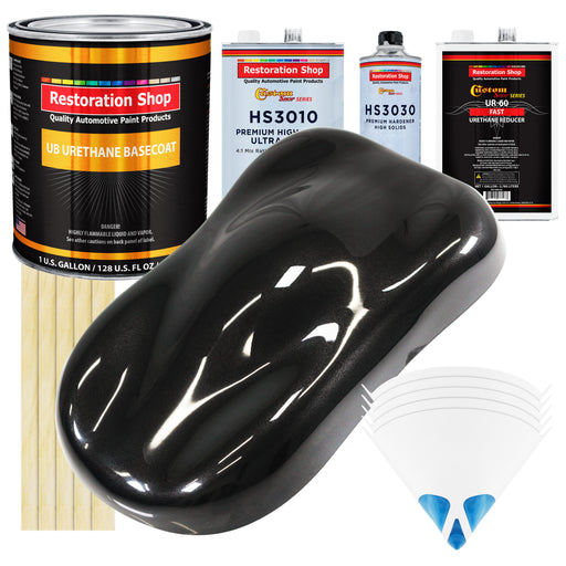 Black Diamond Firemist - Urethane Basecoat with Premium Clearcoat Auto Paint - Complete Fast Gallon Paint Kit - Professional Gloss Automotive Coating