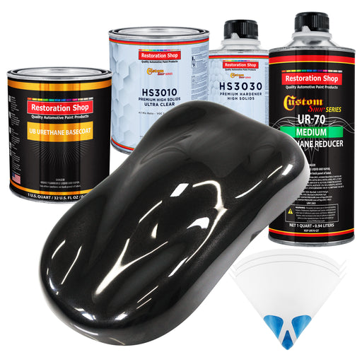 Black Diamond Firemist - Urethane Basecoat with Premium Clearcoat Auto Paint - Complete Medium Quart Paint Kit - Professional Gloss Automotive Coating