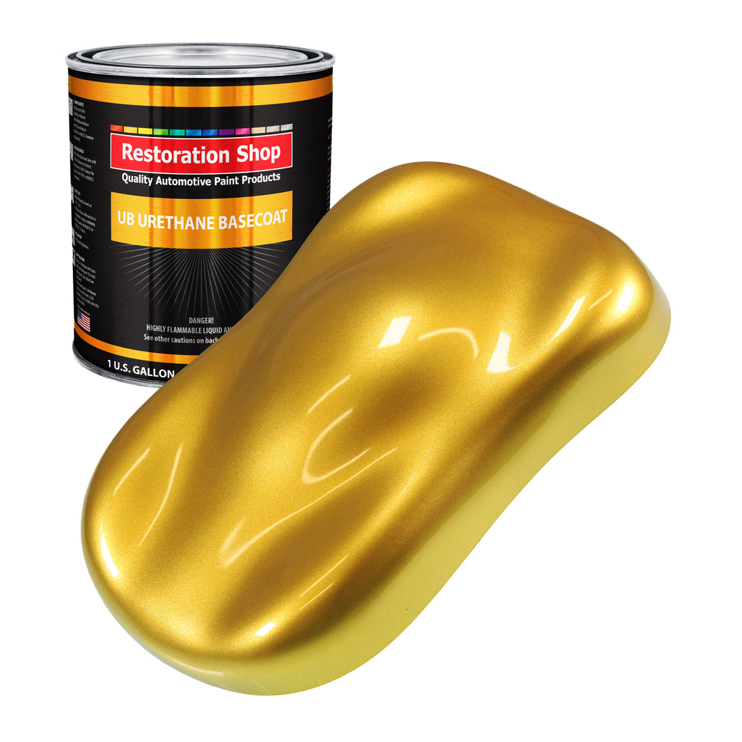 Saturn Gold Firemist - Urethane Basecoat Auto Paint - Gallon Paint Color Only - Professional High Gloss Automotive, Car, Truck Coating