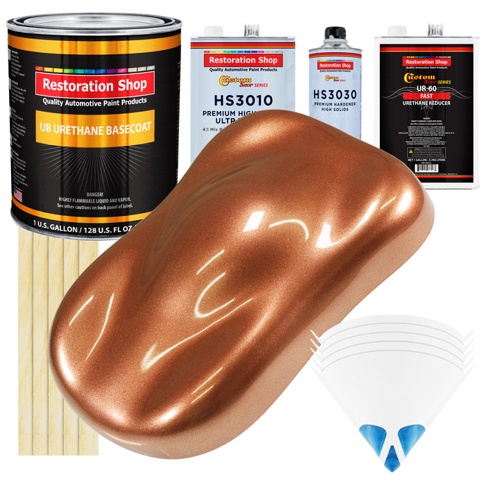 Bronze Firemist - Urethane Basecoat with Premium Clearcoat Auto Paint - Complete Fast Gallon Paint Kit - Professional High Gloss Automotive Coating