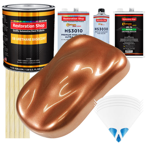 Bronze Firemist - Urethane Basecoat with Premium Clearcoat Auto Paint - Complete Medium Gallon Paint Kit - Professional High Gloss Automotive Coating