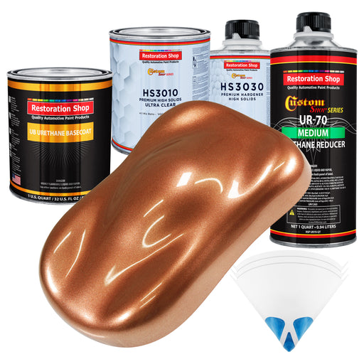 Bronze Firemist - Urethane Basecoat with Premium Clearcoat Auto Paint - Complete Medium Quart Paint Kit - Professional High Gloss Automotive Coating