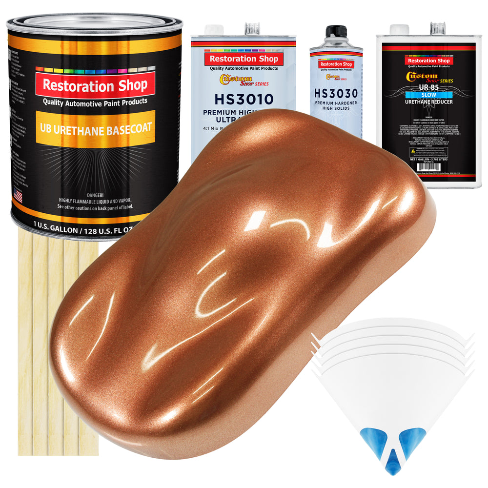 Bronze Firemist - Urethane Basecoat with Premium Clearcoat Auto Paint - Complete Slow Gallon Paint Kit - Professional High Gloss Automotive Coating