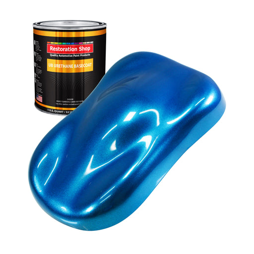 True Blue Firemist - Urethane Basecoat Auto Paint - Quart Paint Color Only - Professional High Gloss Automotive, Car, Truck Coating