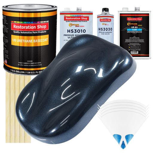 Neptune Blue Firemist - Urethane Basecoat with Premium Clearcoat Auto Paint - Complete Slow Gallon Paint Kit - Professional Gloss Automotive Coating