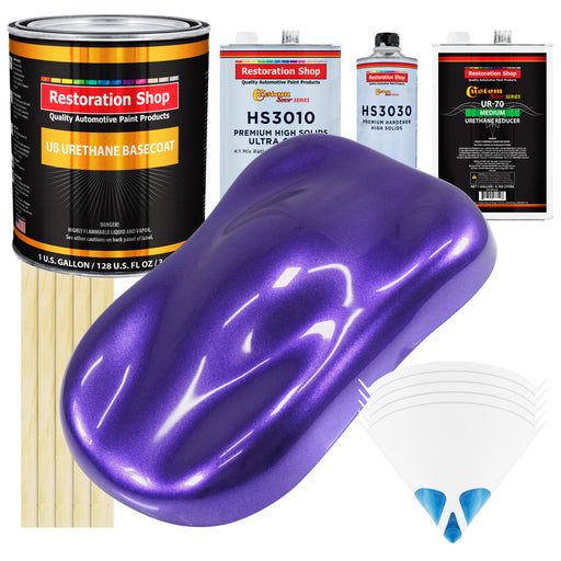 Firemist Purple - Urethane Basecoat with Premium Clearcoat Auto Paint - Complete Medium Gallon Paint Kit - Professional High Gloss Automotive Coating