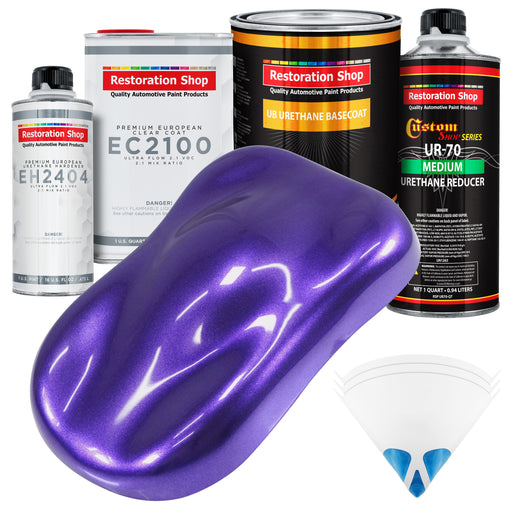 Firemist Purple Urethane Basecoat with European Clearcoat Auto Paint - Complete Quart Paint Color Kit - Automotive Refinish Coating