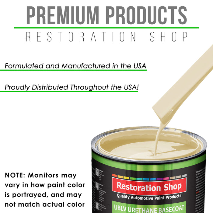 Wimbledon White - LOW VOC Urethane Basecoat Auto Paint - Quart Paint Color Only - Professional High Gloss Automotive Coating