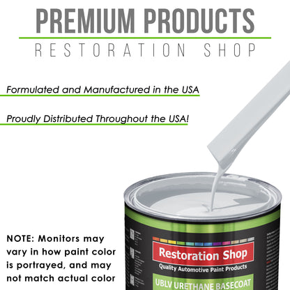 Winter White - LOW VOC Urethane Basecoat Auto Paint - Gallon Paint Color Only - Professional High Gloss Automotive, Car, Truck Refinish Coating