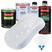 Winter White - LOW VOC Urethane Basecoat with Premium Clearcoat Auto Paint - Complete Medium Quart Paint Kit - Professional Gloss Automotive Coating
