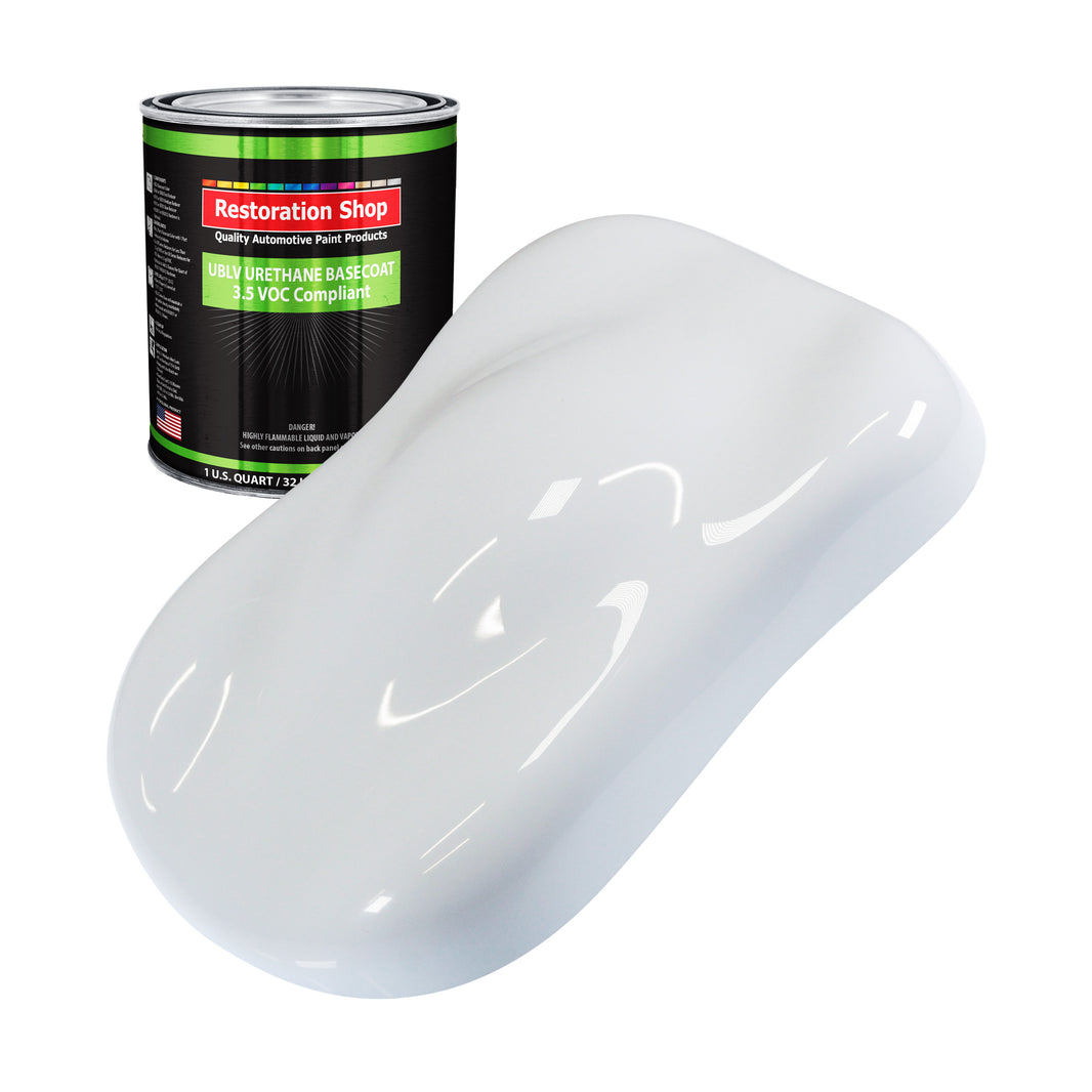 Winter White - LOW VOC Urethane Basecoat Auto Paint - Quart Paint Color Only - Professional High Gloss Automotive Coating