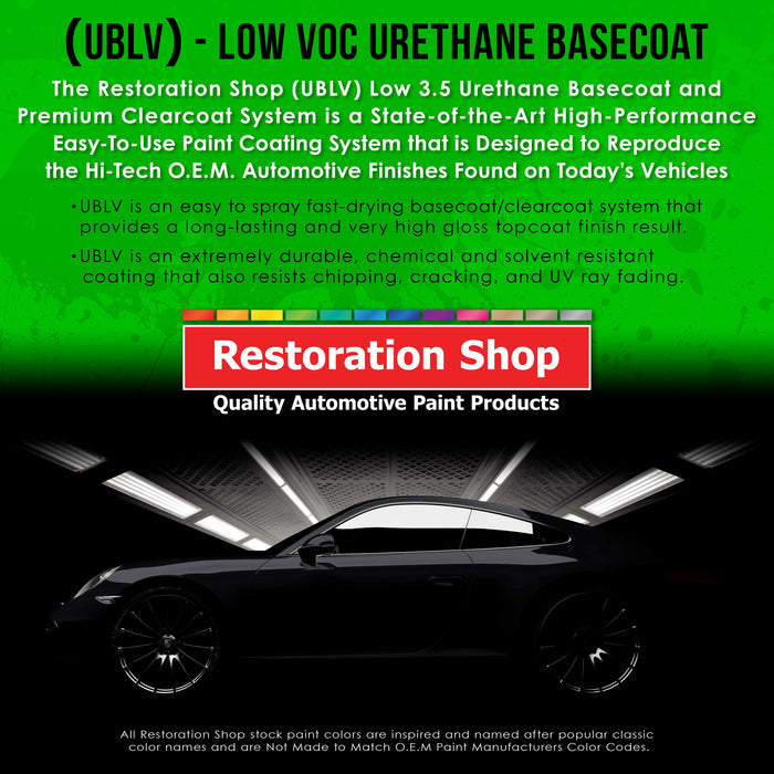 Linen White - LOW VOC Urethane Basecoat with Clearcoat Auto Paint - Complete Medium Gallon Paint Kit - Professional High Gloss Automotive Coating