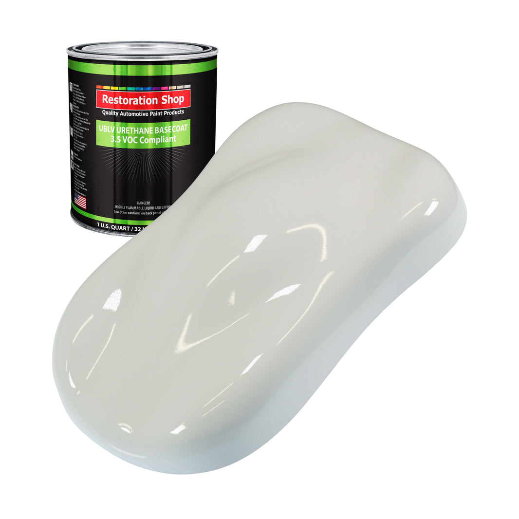Linen White - LOW VOC Urethane Basecoat Auto Paint - Quart Paint Color Only - Professional High Gloss Automotive Coating
