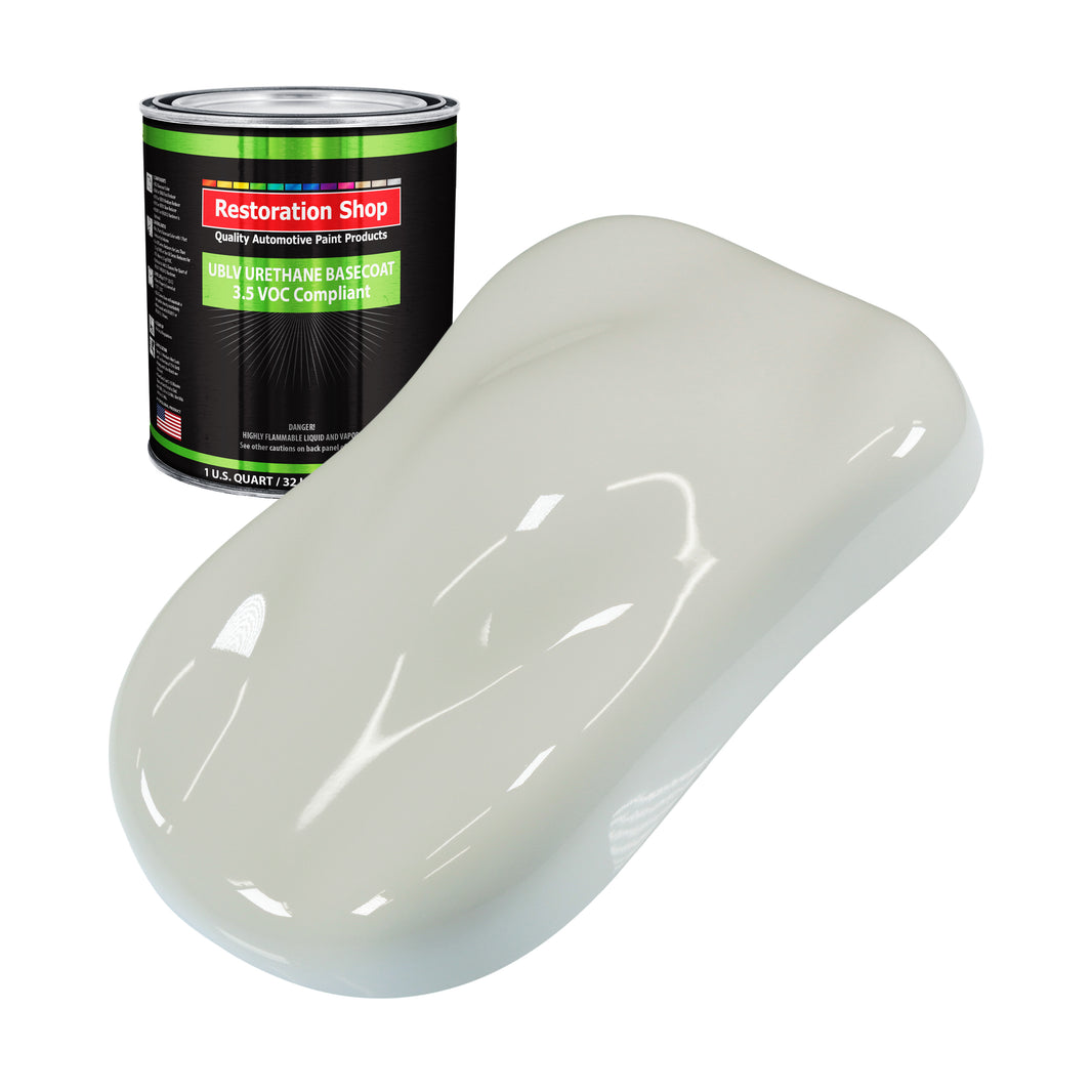 Arctic White - LOW VOC Urethane Basecoat Auto Paint - Quart Paint Color Only - Professional High Gloss Automotive Coating