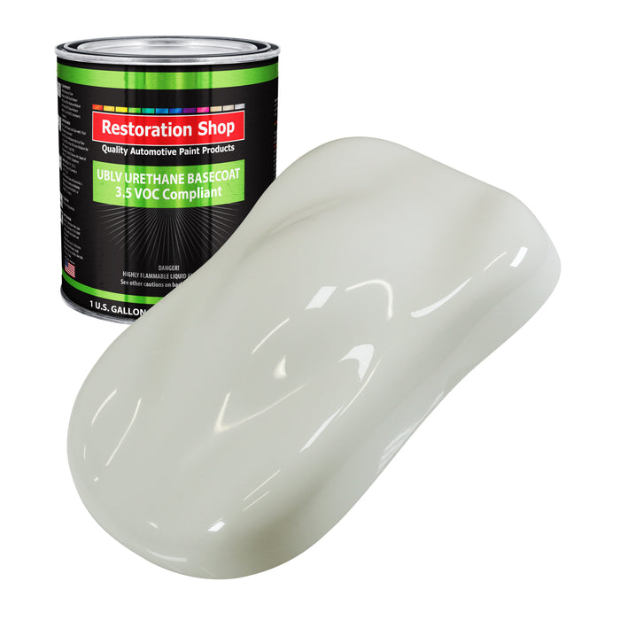 Ermine White - LOW VOC Urethane Basecoat Auto Paint - Gallon Paint Color Only - Professional High Gloss Automotive, Car, Truck Refinish Coating
