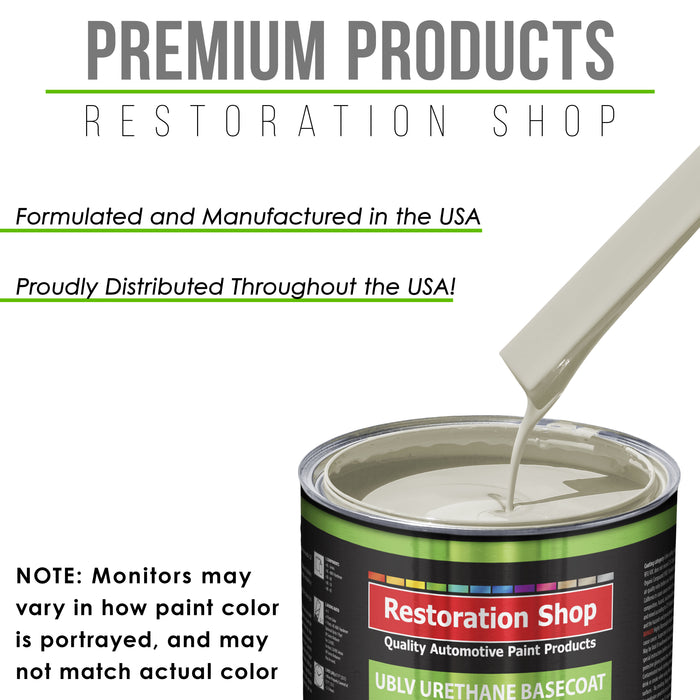 Ermine White - LOW VOC Urethane Basecoat with Clearcoat Auto Paint - Complete Slow Gallon Paint Kit - Professional High Gloss Automotive Coating