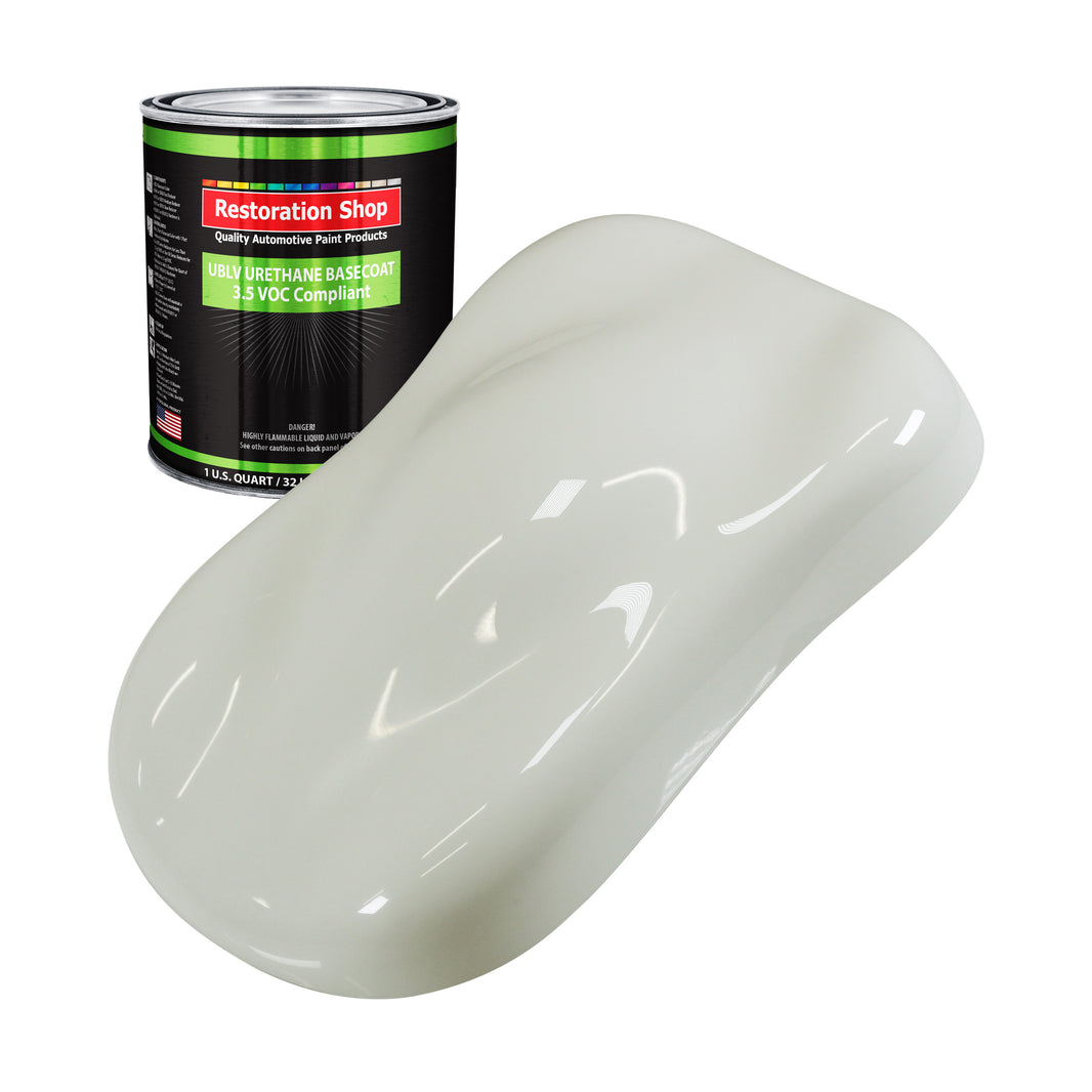 Ermine White - LOW VOC Urethane Basecoat Auto Paint - Quart Paint Color Only - Professional High Gloss Automotive Coating