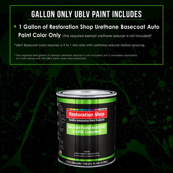 Pure White - LOW VOC Urethane Basecoat Auto Paint - Gallon Paint Color Only - Professional High Gloss Automotive, Car, Truck Refinish Coating