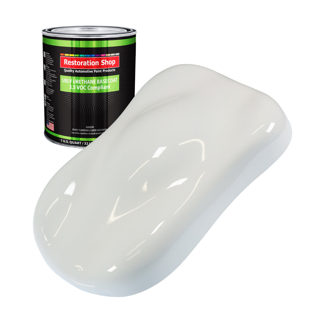 Pure White - LOW VOC Urethane Basecoat Auto Paint - Quart Paint Color Only - Professional High Gloss Automotive Coating