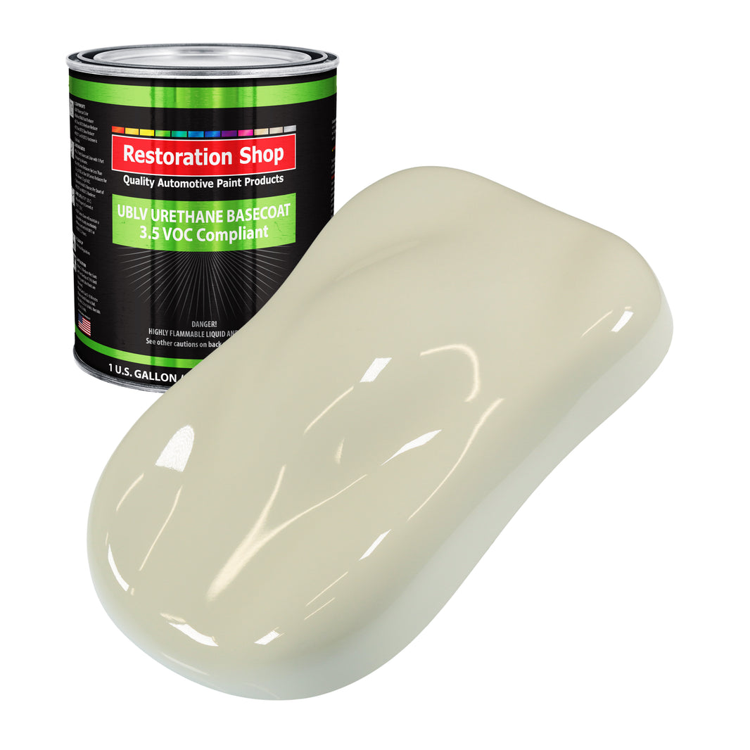Grand Prix White - LOW VOC Urethane Basecoat Auto Paint - Gallon Paint Color Only - Professional High Gloss Automotive, Car, Truck Refinish Coating