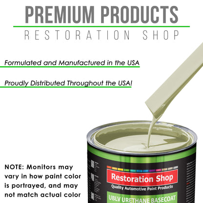 Grand Prix White - LOW VOC Urethane Basecoat Auto Paint - Quart Paint Color Only - Professional High Gloss Automotive Coating