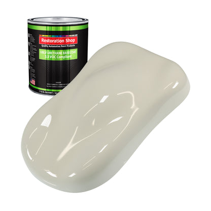 Spinnaker White - LOW VOC Urethane Basecoat Auto Paint - Quart Paint Color Only - Professional High Gloss Automotive Coating