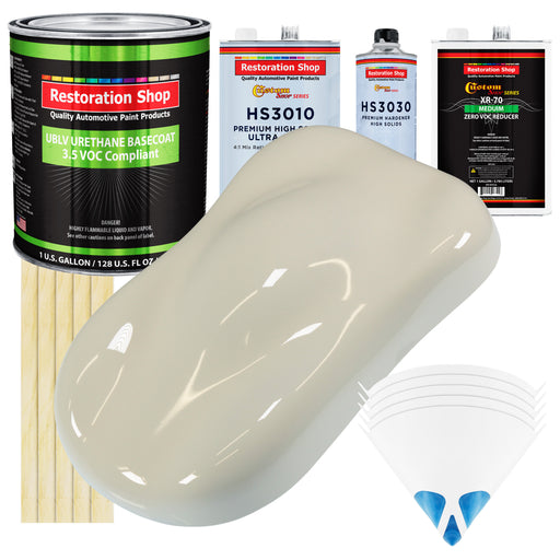 Performance Bright White - LOW VOC Urethane Basecoat with Premium Clearcoat Auto Paint - Complete Medium Gallon Paint Kit - Pro Automotive Coating