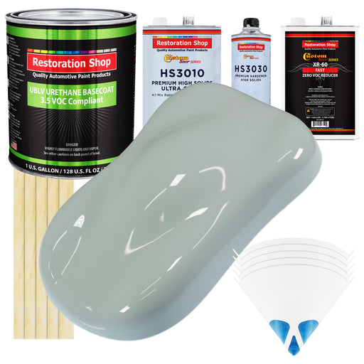 Classic White - LOW VOC Urethane Basecoat with Premium Clearcoat Auto Paint - Complete Fast Gallon Paint Kit - Professional Gloss Automotive Coating