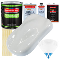 Championship White - LOW VOC Urethane Basecoat with Premium Clearcoat Auto Paint - Complete Fast Gallon Paint Kit - Professional Automotive Coating