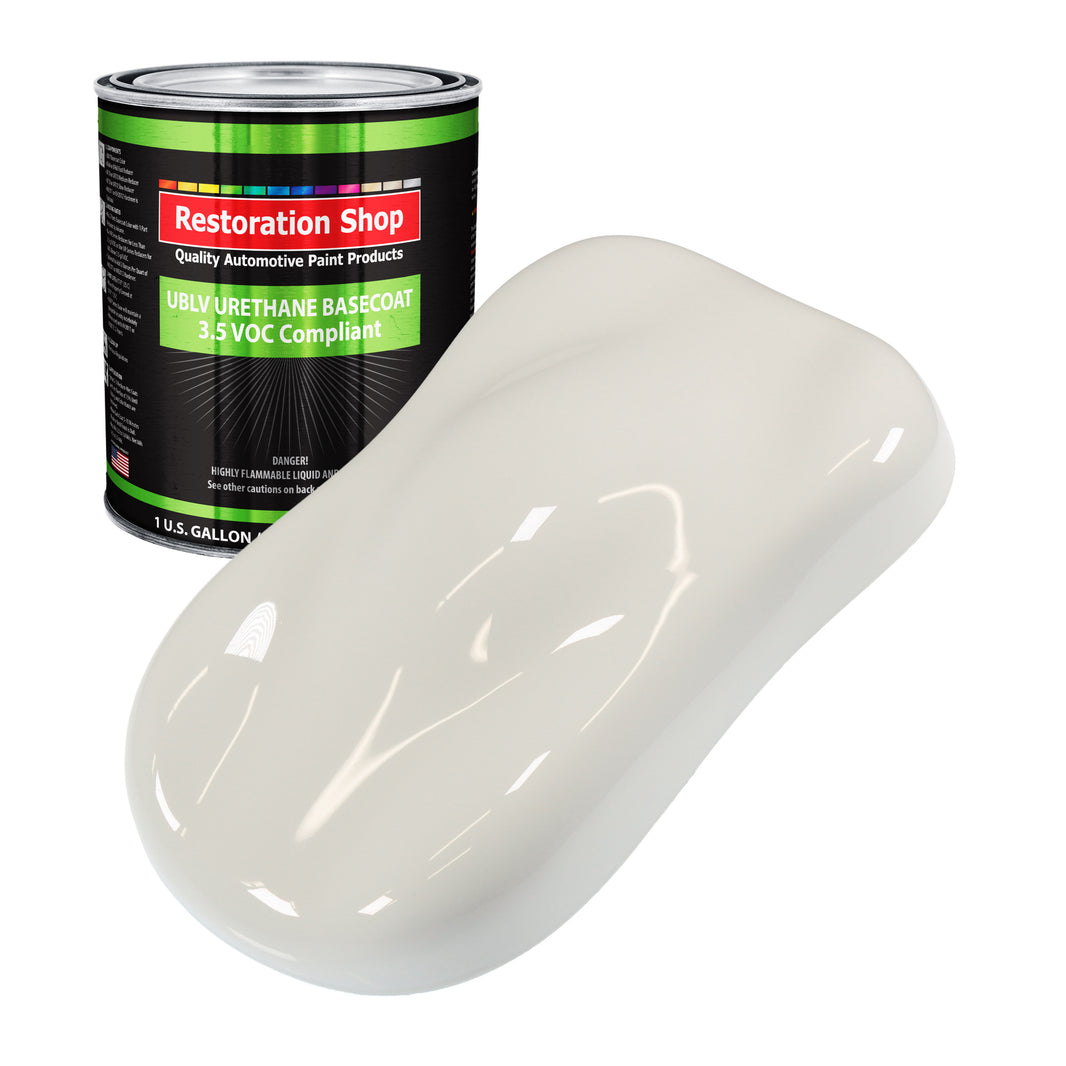 Wispy White - LOW VOC Urethane Basecoat Auto Paint - Gallon Paint Color Only - Professional High Gloss Automotive, Car, Truck Refinish Coating