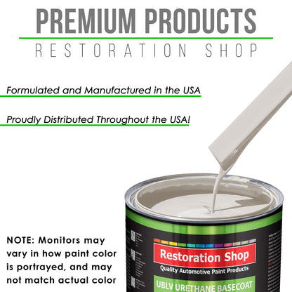 Oxford White - LOW VOC Urethane Basecoat Auto Paint - Quart Paint Color Only - Professional High Gloss Automotive Coating