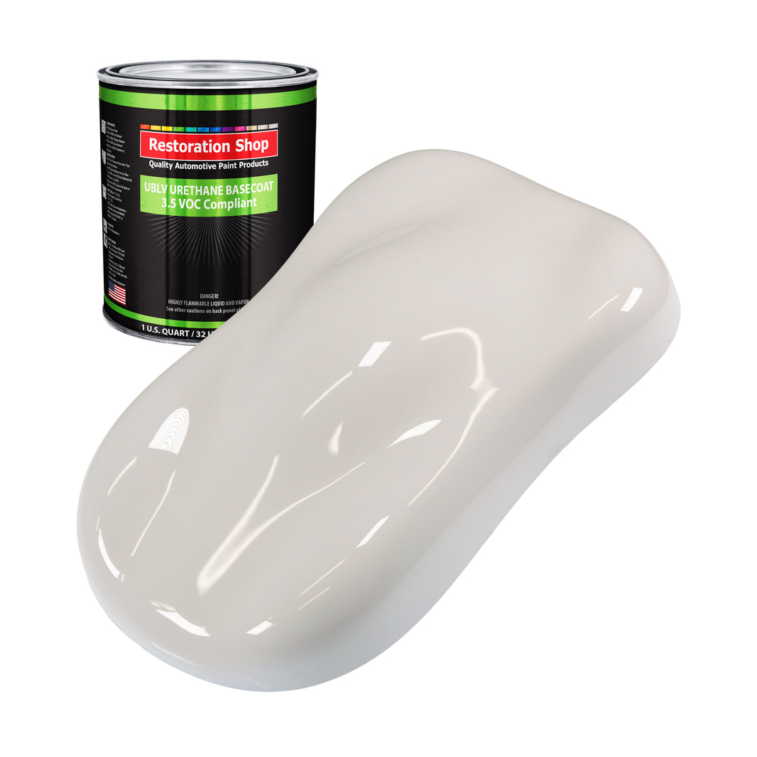Oxford White - LOW VOC Urethane Basecoat Auto Paint - Quart Paint Color Only - Professional High Gloss Automotive Coating