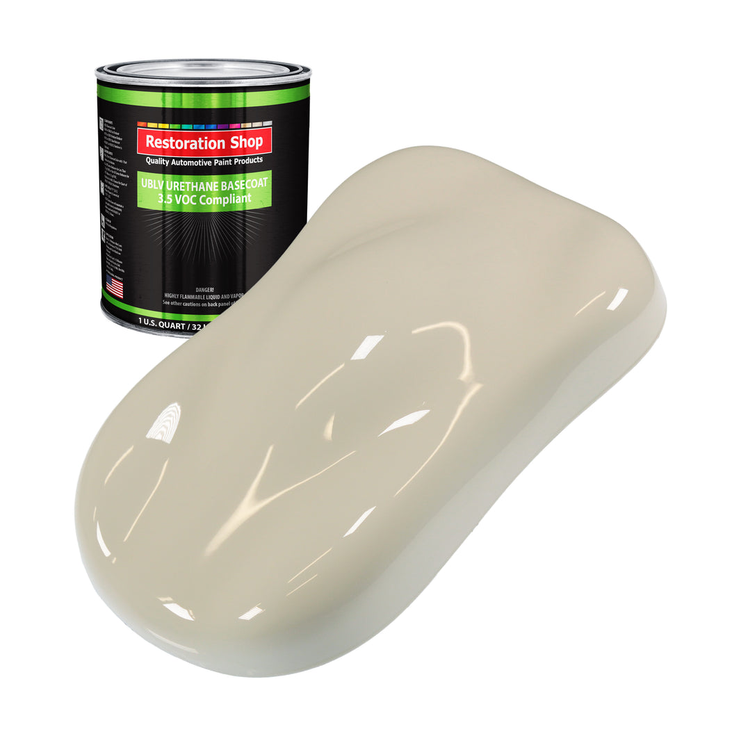 Olympic White - LOW VOC Urethane Basecoat Auto Paint - Quart Paint Color Only - Professional High Gloss Automotive Coating