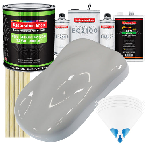 Mesa Gray - LOW VOC Urethane Basecoat with European Clearcoat Auto Paint - Complete Gallon Paint Color Kit - Automotive Coating