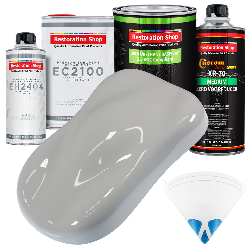 Mesa Gray - LOW VOC Urethane Basecoat with European Clearcoat Auto Paint - Complete Quart Paint Color Kit - Automotive Coating