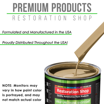 Shoreline Beige - LOW VOC Urethane Basecoat with Clearcoat Auto Paint - Complete Medium Gallon Paint Kit - Professional High Gloss Automotive Coating