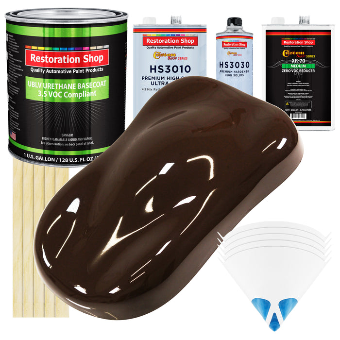 Dakota Brown - LOW VOC Urethane Basecoat with Premium Clearcoat Auto Paint - Complete Medium Gallon Paint Kit - Professional Gloss Automotive Coating