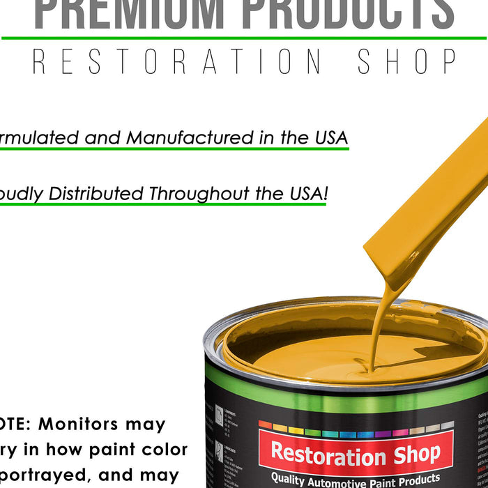 Citrus Yellow - LOW VOC Urethane Basecoat with Clearcoat Auto Paint - Complete Fast Gallon Paint Kit - Professional High Gloss Automotive Coating