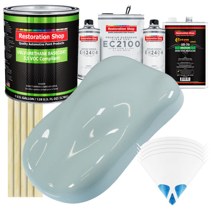 Diamond Blue - LOW VOC Urethane Basecoat with European Clearcoat Auto Paint - Complete Gallon Paint Color Kit - Automotive Coating