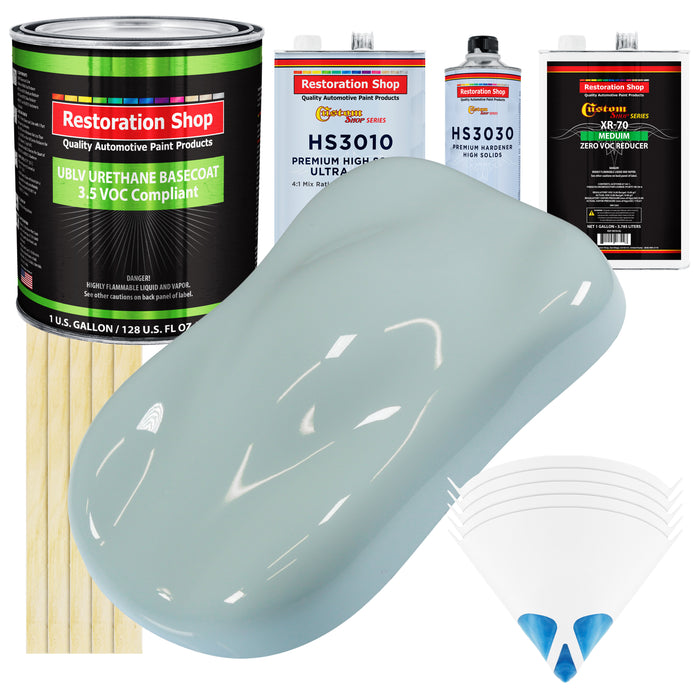 Diamond Blue - LOW VOC Urethane Basecoat with Premium Clearcoat Auto Paint - Complete Medium Gallon Paint Kit - Professional Gloss Automotive Coating