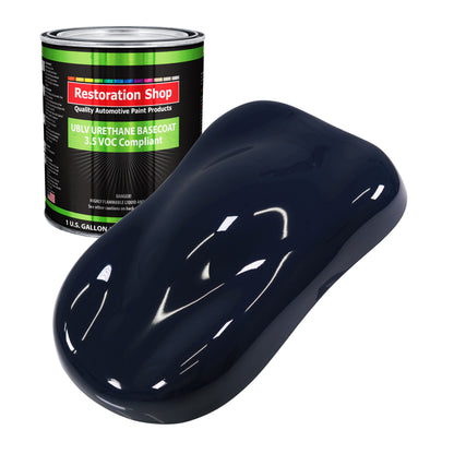 Midnight Blue - LOW VOC Urethane Basecoat Auto Paint - Gallon Paint Color Only - Professional High Gloss Automotive, Car, Truck Refinish Coating