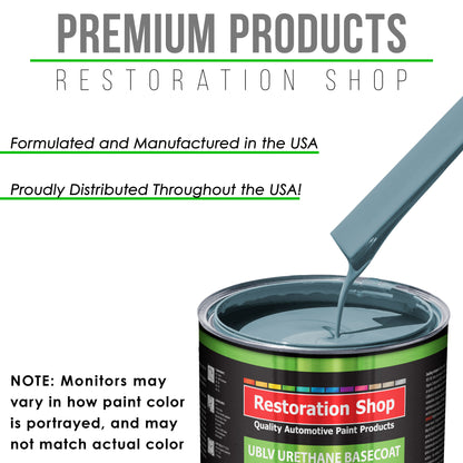 Glacier Blue - LOW VOC Urethane Basecoat with Clearcoat Auto Paint - Complete Medium Gallon Paint Kit - Professional High Gloss Automotive Coating