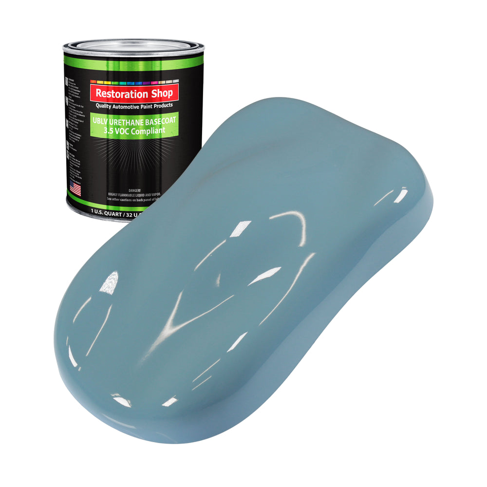 Glacier Blue - LOW VOC Urethane Basecoat Auto Paint - Quart Paint Color Only - Professional High Gloss Automotive Coating