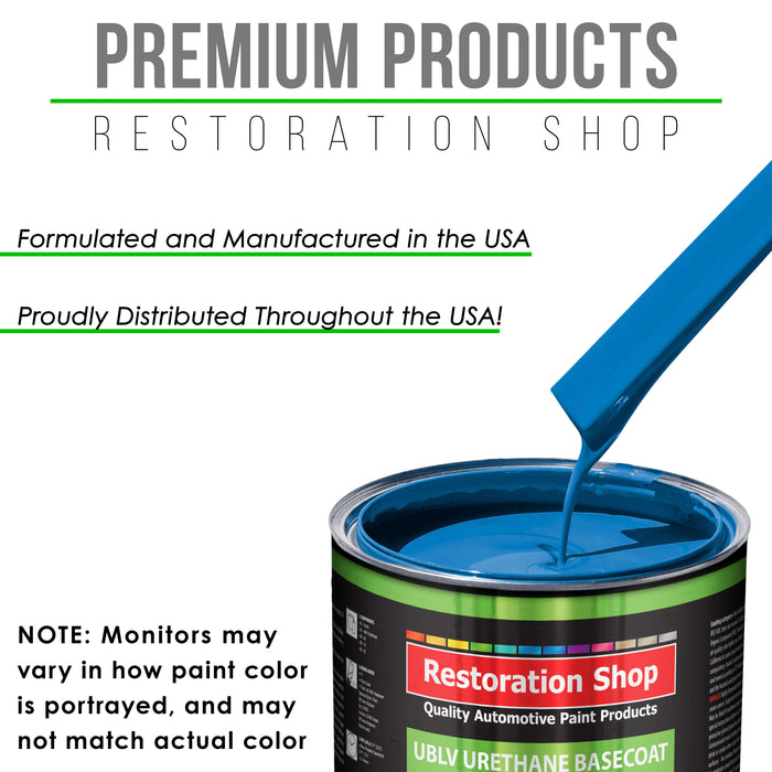 Speed Blue - LOW VOC Urethane Basecoat with Premium Clearcoat Auto Paint - Complete Slow Gallon Paint Kit - Professional High Gloss Automotive Coating