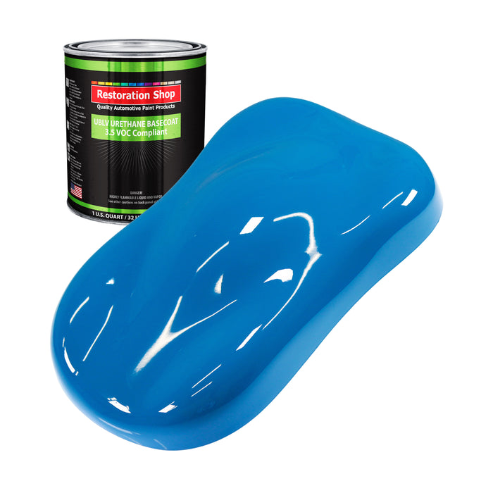 Speed Blue - LOW VOC Urethane Basecoat Auto Paint - Quart Paint Color Only - Professional High Gloss Automotive Coating