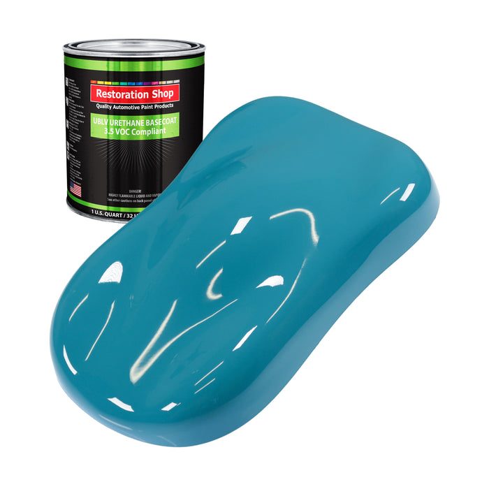 Petty Blue - LOW VOC Urethane Basecoat Auto Paint - Quart Paint Color Only - Professional High Gloss Automotive Coating