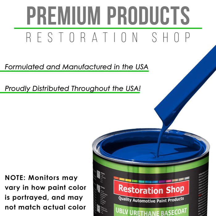 Reflex Blue - LOW VOC Urethane Basecoat with Clearcoat Auto Paint - Complete Slow Gallon Paint Kit - Professional High Gloss Automotive Coating