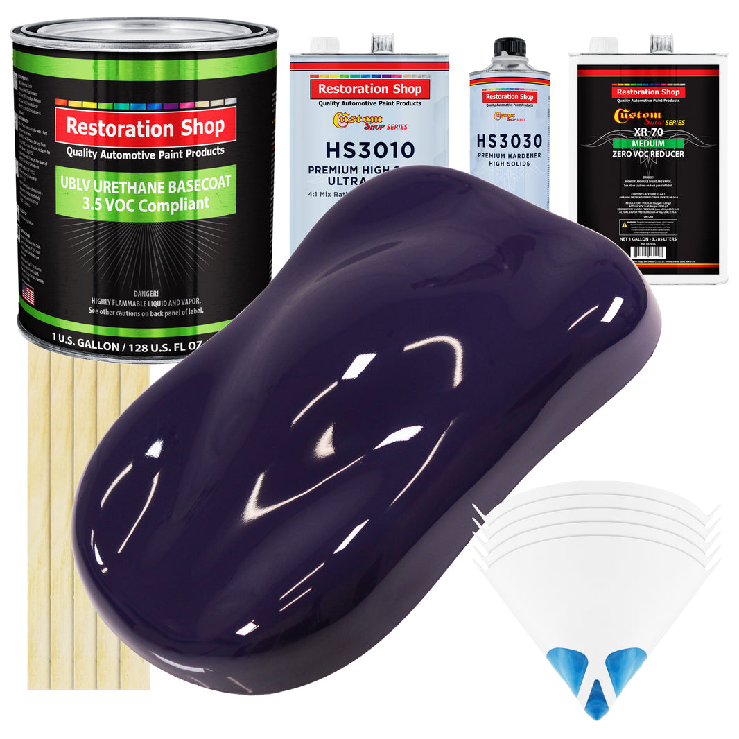 Majestic Purple - LOW VOC Urethane Basecoat with Premium Clearcoat Auto Paint (Complete Medium Gallon Paint Kit) Professional Gloss Automotive Coating