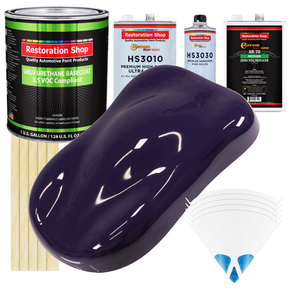Majestic Purple - LOW VOC Urethane Basecoat with Premium Clearcoat Auto Paint (Complete Medium Gallon Paint Kit) Professional Gloss Automotive Coating