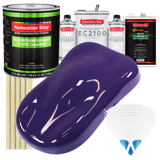 Mystical Purple - LOW VOC Urethane Basecoat with European Clearcoat Auto Paint - Complete Gallon Paint Color Kit - Automotive Coating